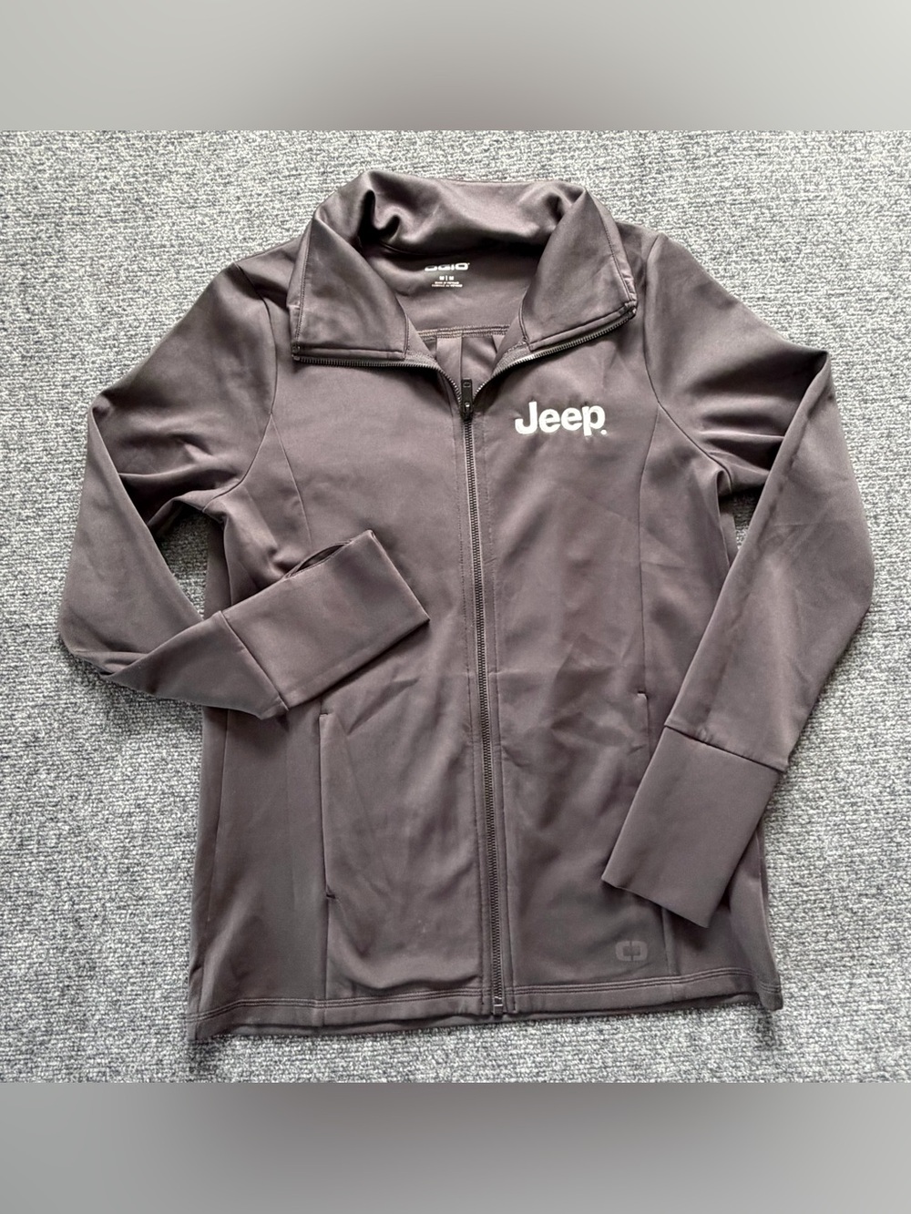 OGIO Jeep Full Zip Jacket Women’s Medium Gray Stretch Athletic Lightweight